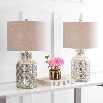 Alvord 24.5" LED Glass Table Lamp - JONATHAN Y